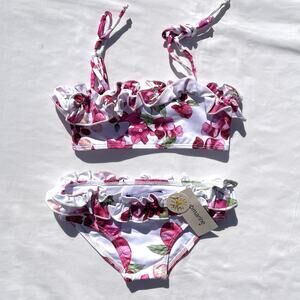 Submarine Designer 2 Piece Bikini Swimsuit Set Little Girls 6 Bougainvillea
